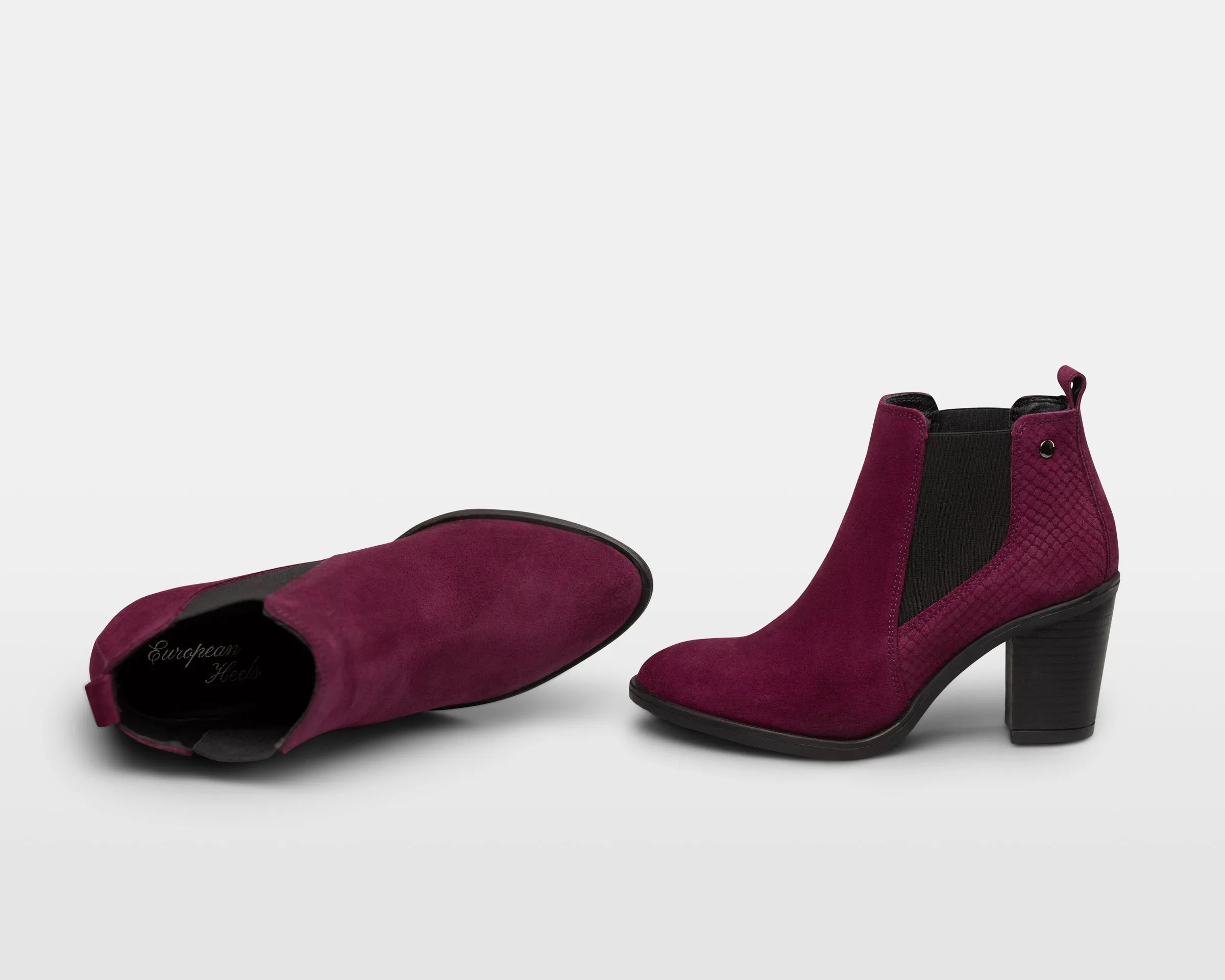Brandy Snake Booties - Bordeaux