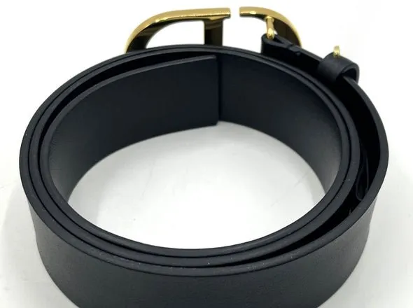 CHRISTIAN DIOR Montaigne CD Logo Black Leather