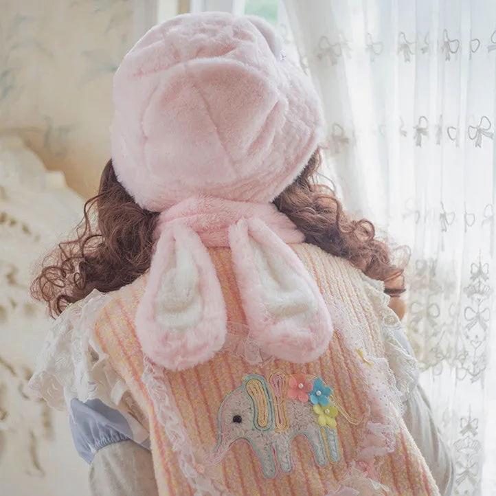 Cute Bear & Rabbit Ear Scarf PL52799