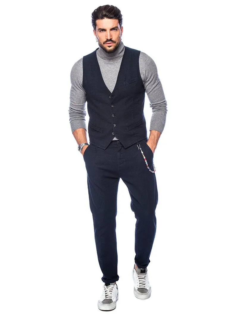 FRANK CASUAL PANTS IN BLUE