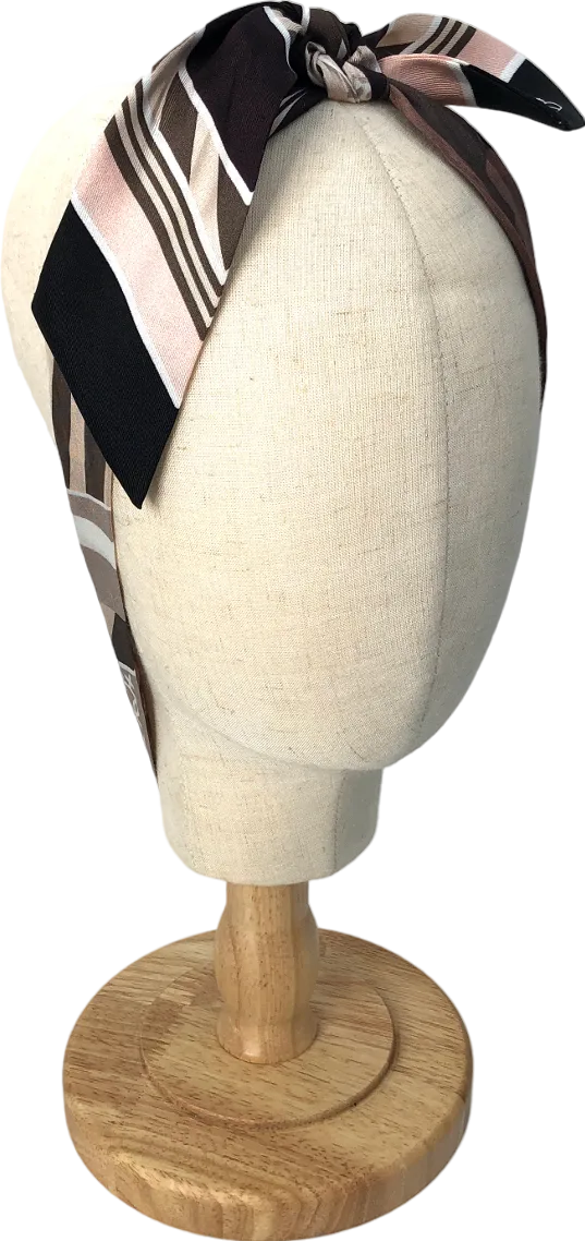 Lalage Beaumont Multicoloured Silk Ribbon Head Scarf One Size