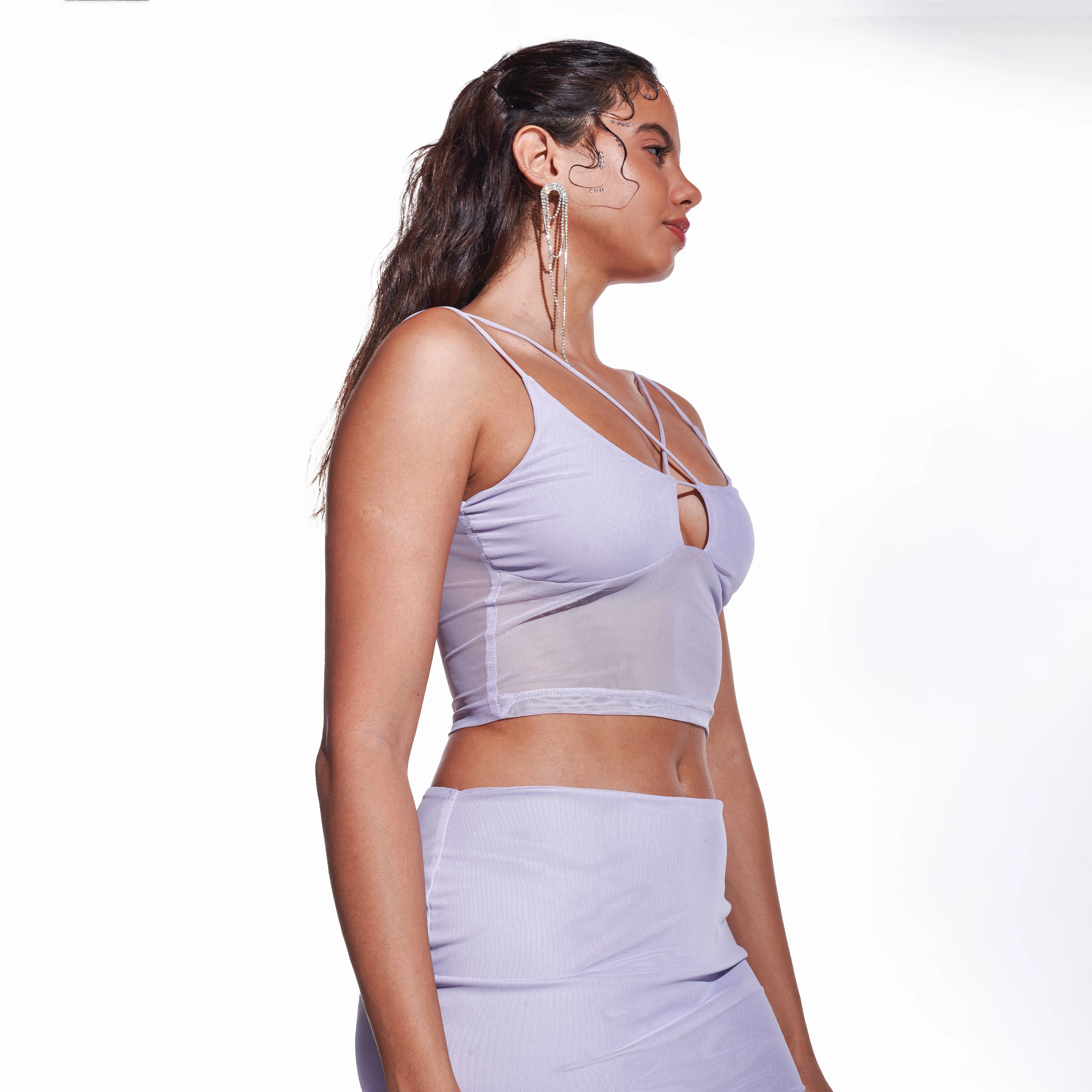 Lavender Mesh Tank Top