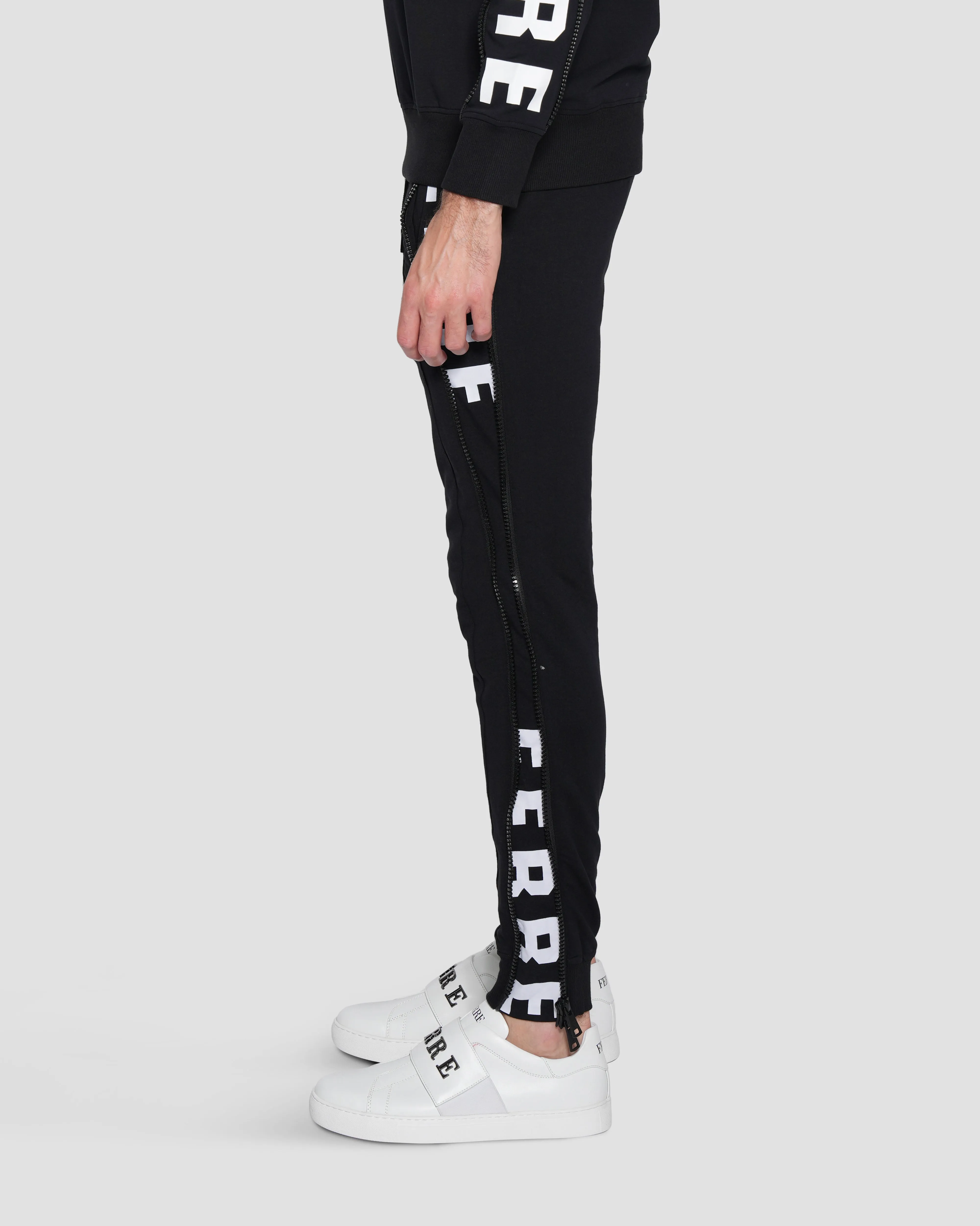 Logo Print Zip Leg Track Pants
