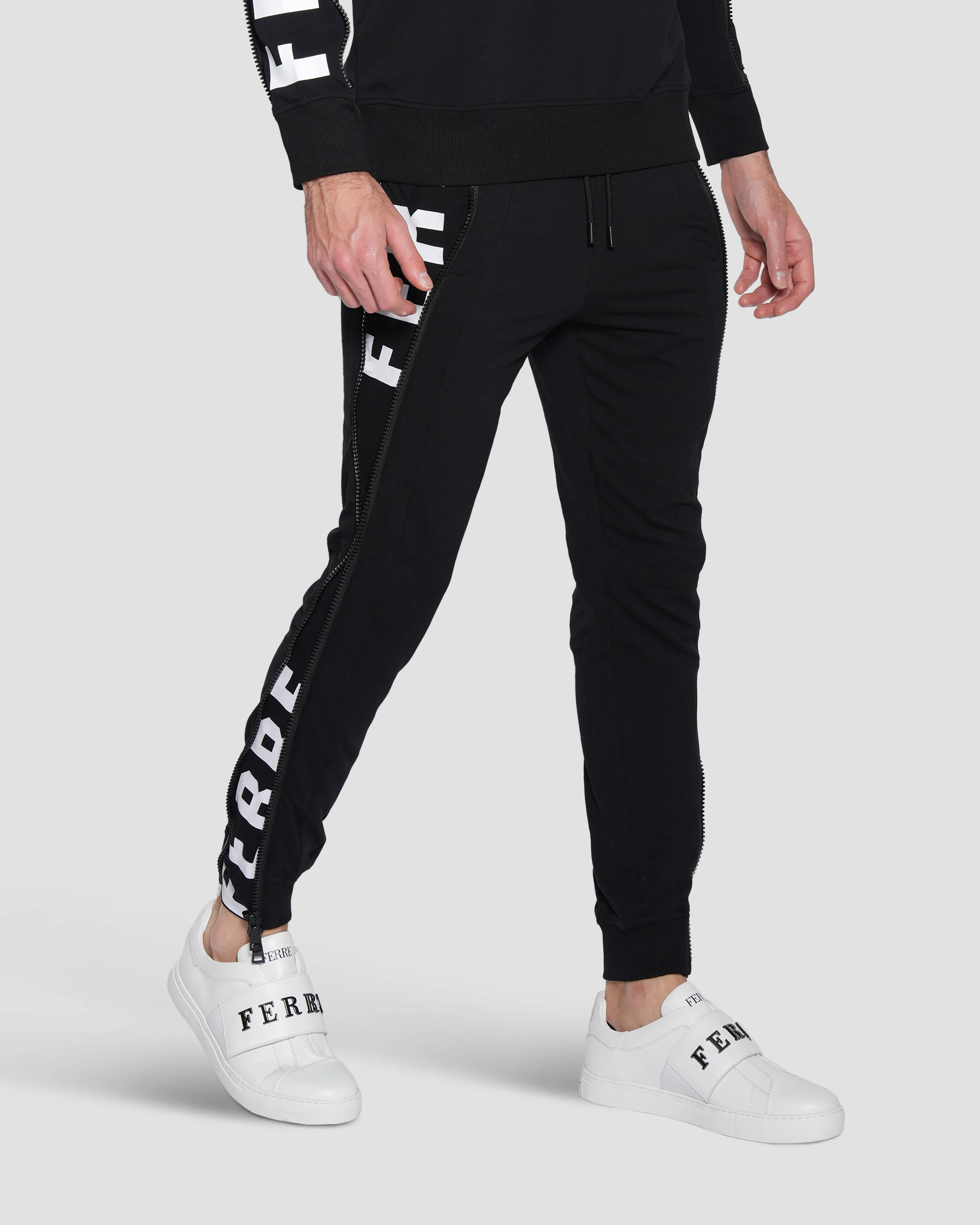 Logo Print Zip Leg Track Pants