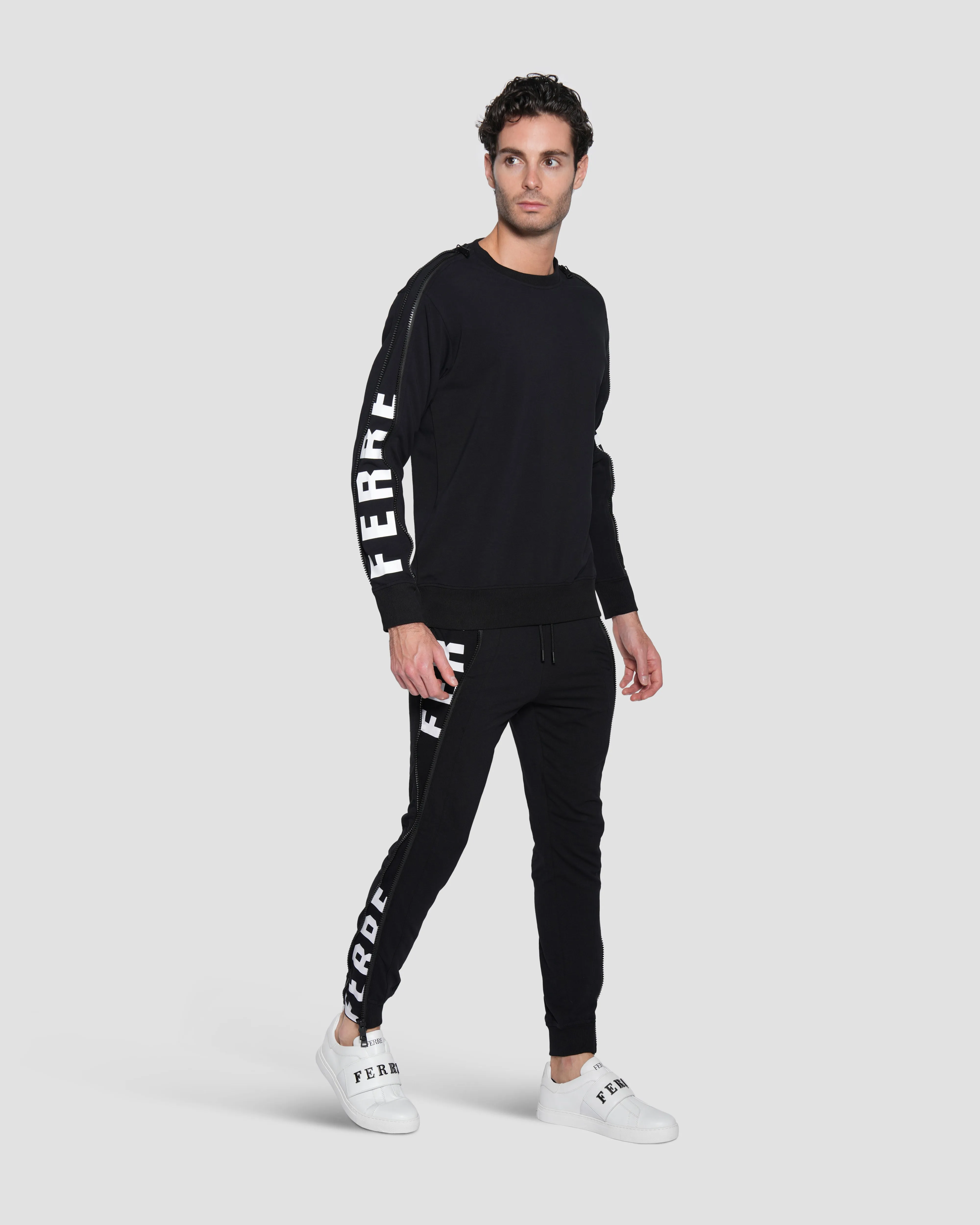 Logo Print Zip Leg Track Pants