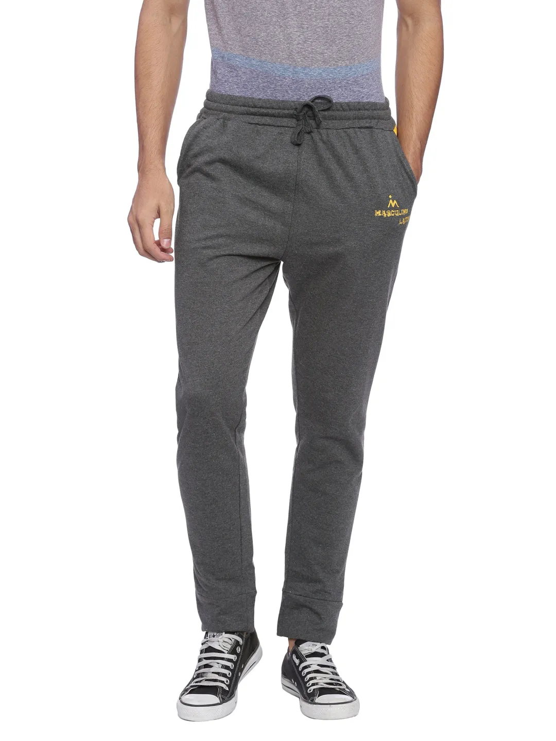 Masculino Latino Navy Blue Track Pants