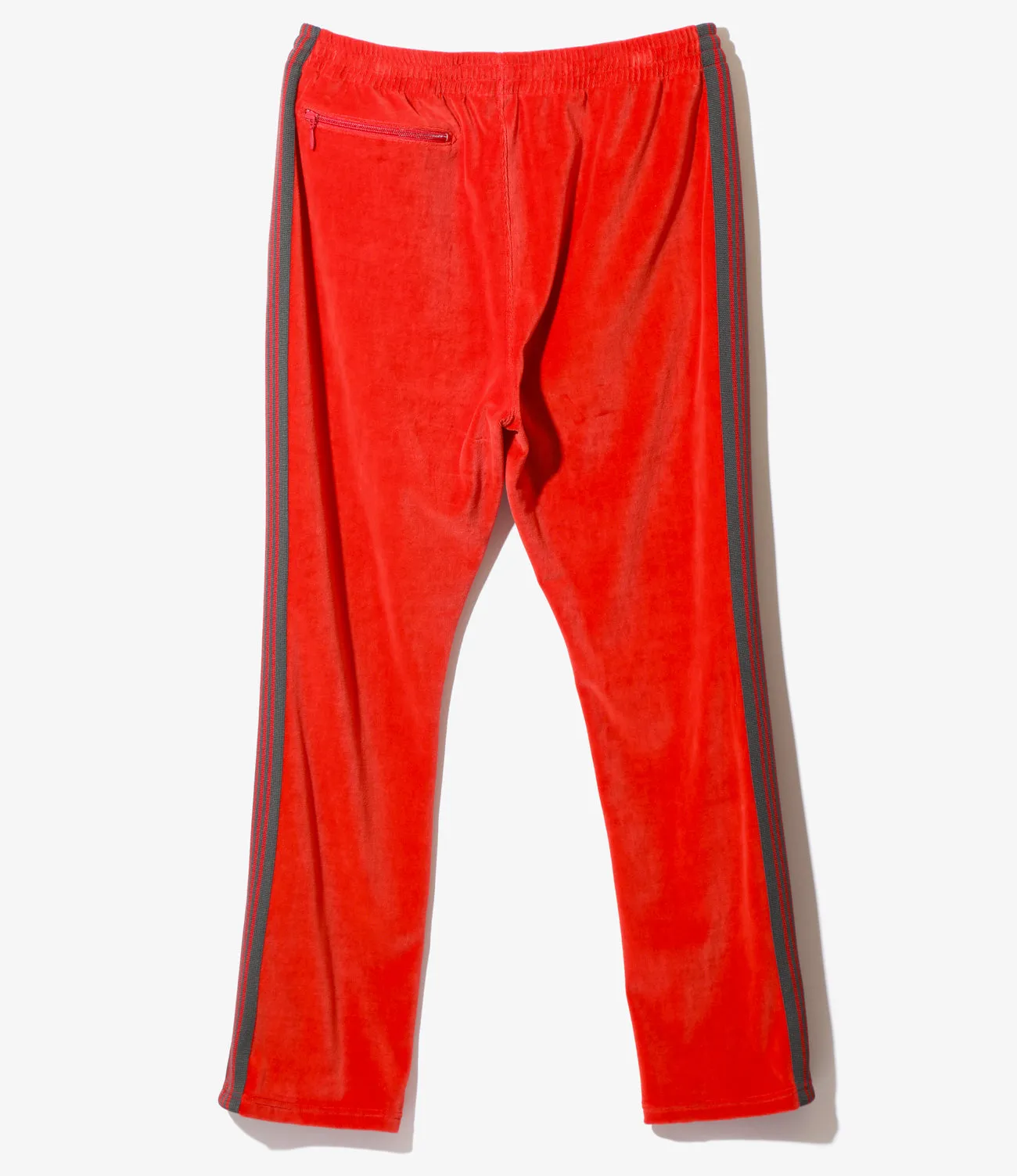 SIDE-STRIPE DETAIL VELVET TRACK PANTS