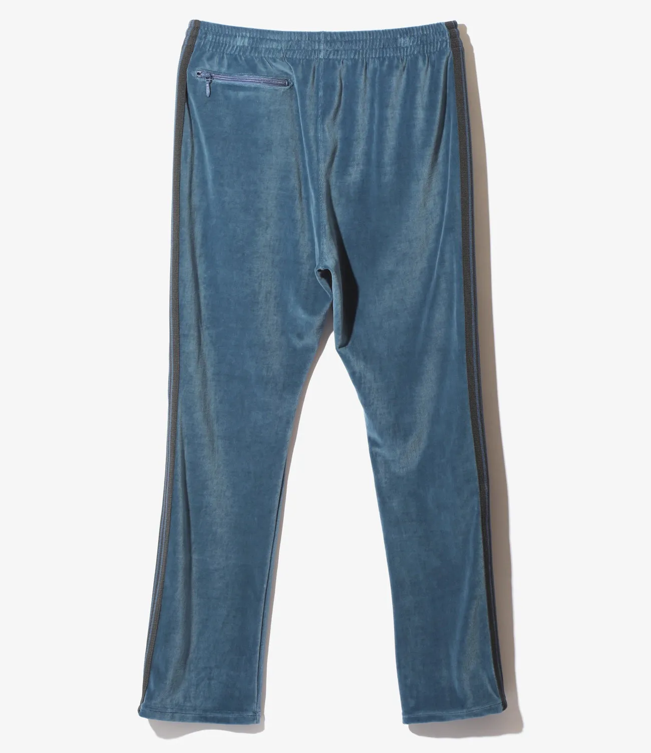 SIDE-STRIPE DETAIL VELVET TRACK PANTS