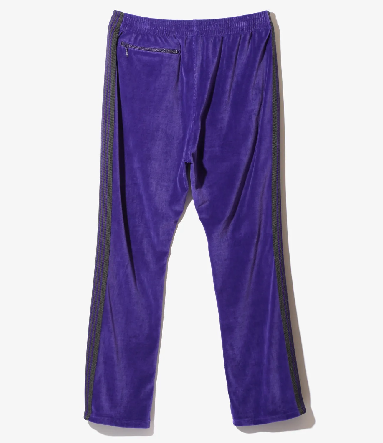 SIDE-STRIPE DETAIL VELVET TRACK PANTS