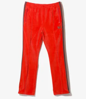 SIDE-STRIPE DETAIL VELVET TRACK PANTS