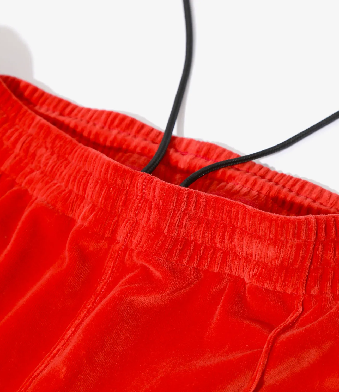 SIDE-STRIPE DETAIL VELVET TRACK PANTS