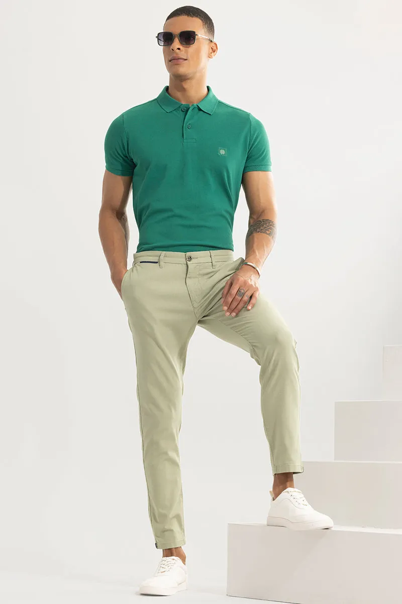 Stygian Green Linen Pant
